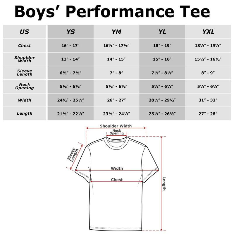 Boy's Disney Mickey Mouse Large Pose  Performance Tee - Red Heather - Small