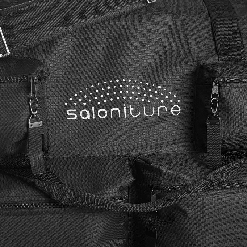 Saloniture Professional Universal Carry Case for Massage Table with Wheels - Black