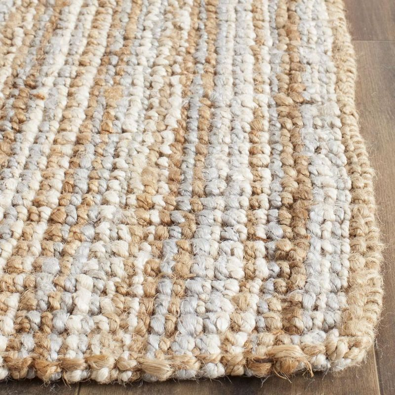 Natural Fiber NF447 Hand Woven Indoor Area Rug - Grey/Natural - 8'x8' - Safavieh