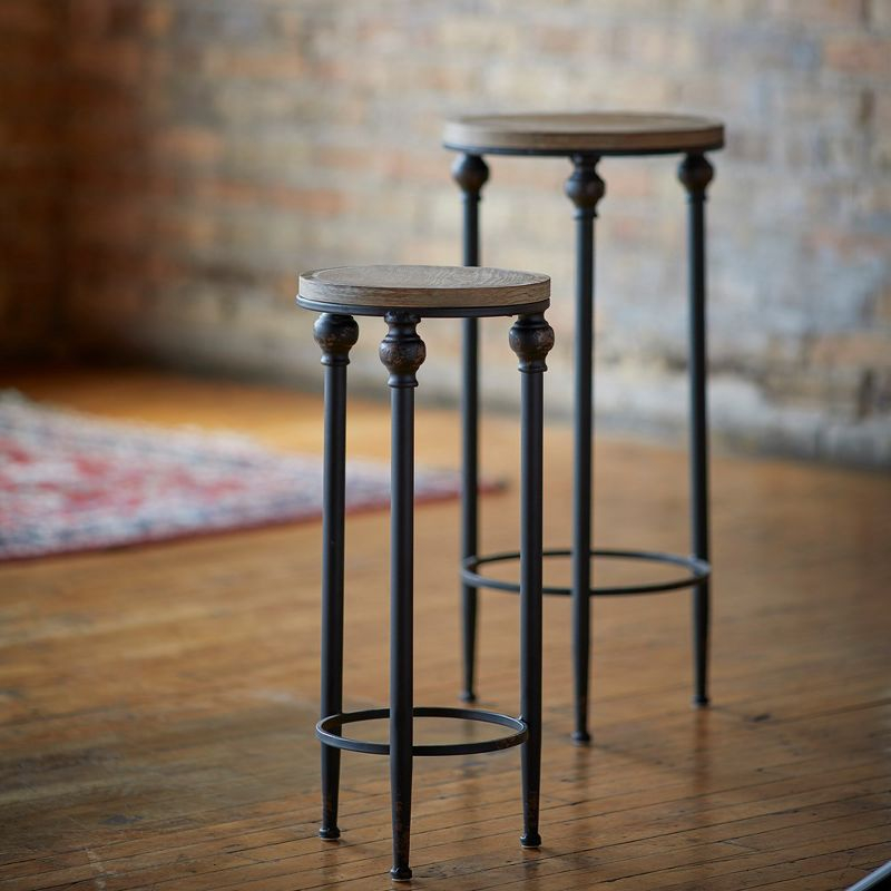Melrose Round Wood Table (Set of 2)