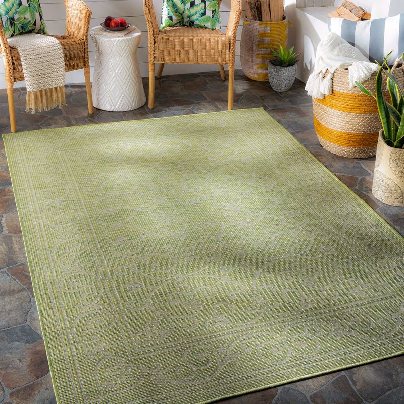 Mark & Day Castricum 2'6"x7'3" Runner Woven Indoor & Outdoor Area Rugs: Stain-Resistant, Pet Friendly, Botanical Pattern