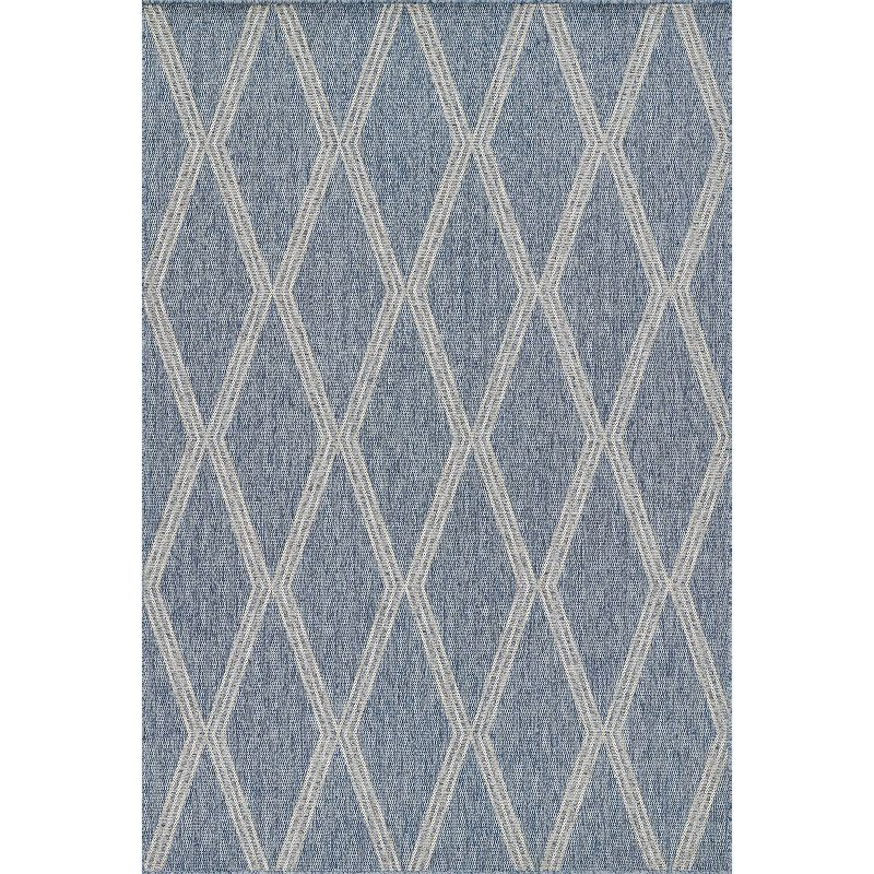 Momeni 2'x3' Hampton Ozzy Machine Loomed Indoor/Outdoor Accent Rug Blue