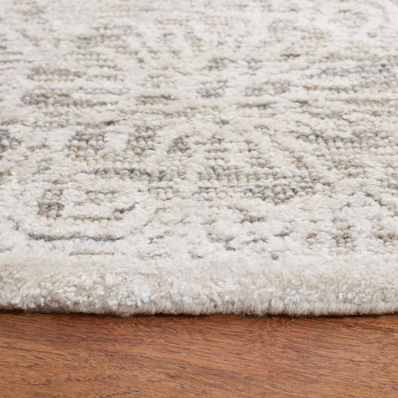 Precious PRE306 Hand Tufted Indoor Area Rug - 6'x6' - Grey/Ivory - Safavieh