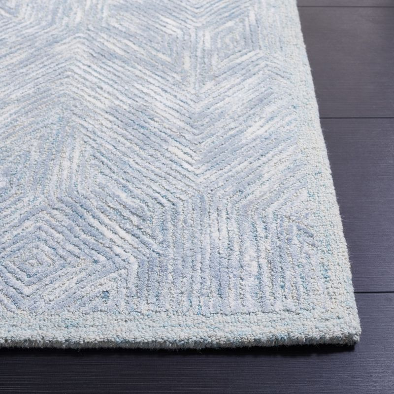 Soho SOH127 Hand Tufted Indoor Area Rug - Blue/Grey - 8'x10' - Safavieh