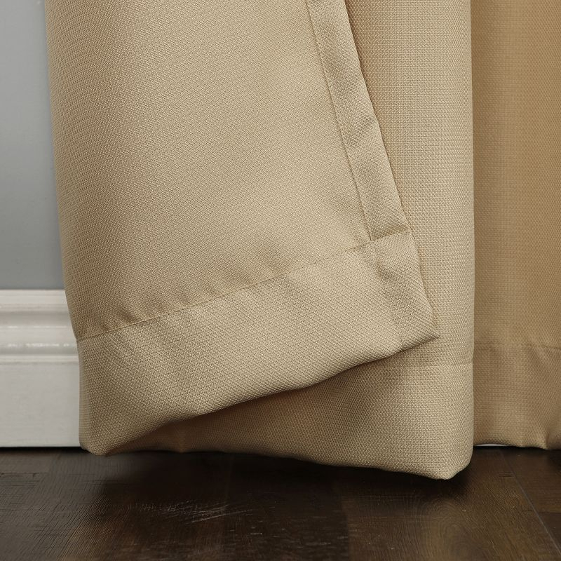 48"x84" No. 918 Semi-Sheer Montego Casual Textured Grommet Curtain Panel Taupe: Modern Light Filtering Panel