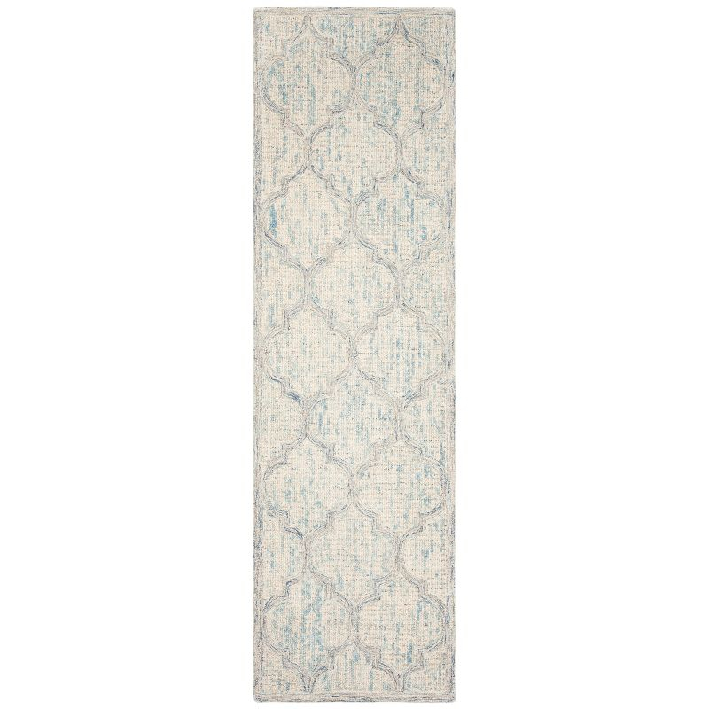 Abstract ABT474 Handmade Indoor Accent Rug - Ivory/Light Blue - 2'-3"x4' - Safavieh