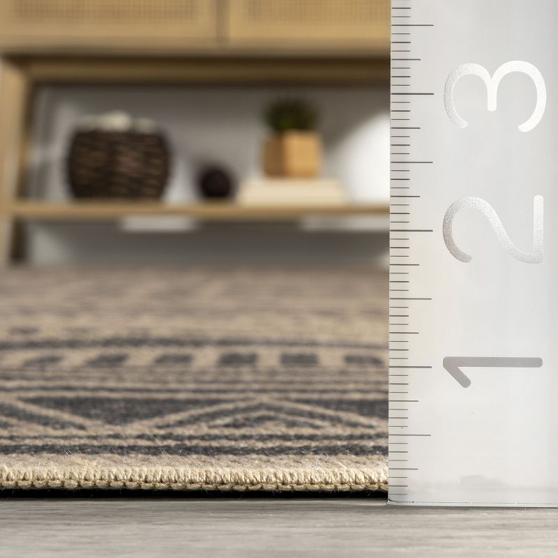 Nuloom Anisa Stripe Easy-Jute Pet Friendly Machine Washable Area Rug, 8' x 10', Natural