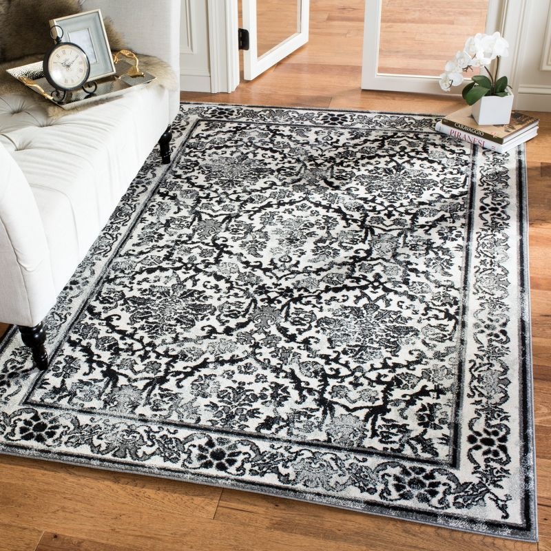 Evoke EVK242 Power Loomed Indoor Area Rug - Ivory/Grey - 8'x10' - Safavieh