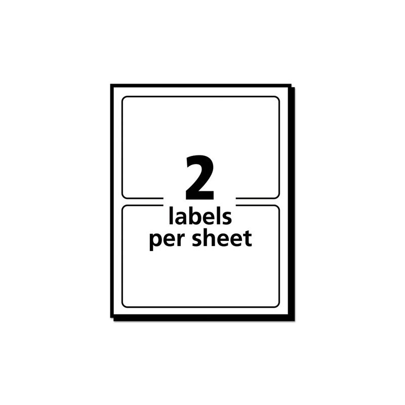 Avery Removable Multi-Use Labels, Inkjet/Laser Printers, 3 x 4, White, 2/Sheet, 40 Sheets/Pack, (5453)
