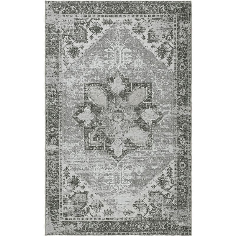 Tucson TSN102 Power Loomed Machine Washable Area Rug - Dark Sage/Ivory - 6'x9' - Safavieh.