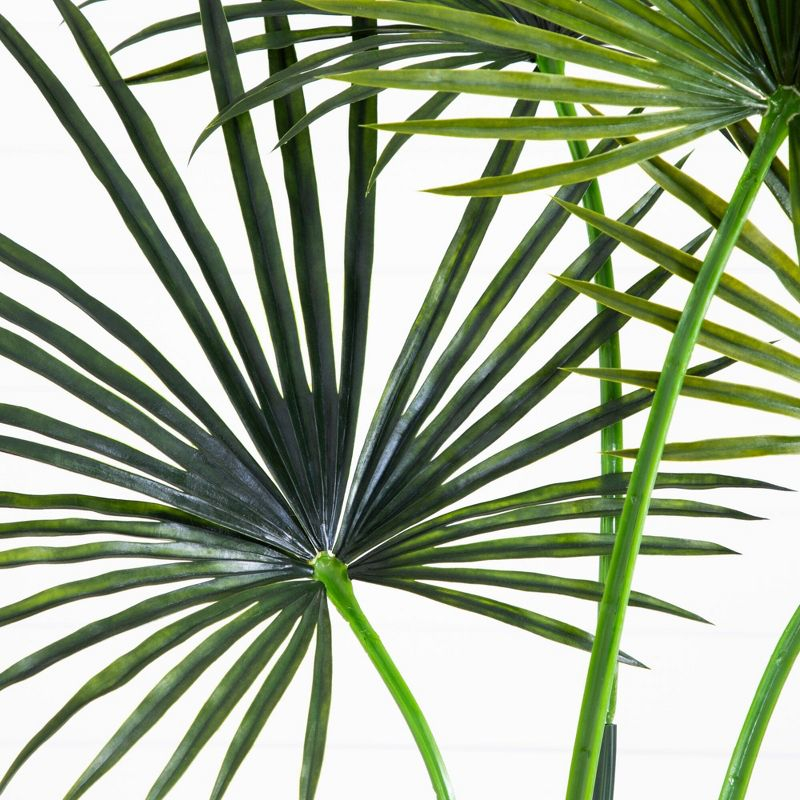 Nearly Natural 7-ft Fan Palm Tree UV Resistant (Indoor/Outdoor)