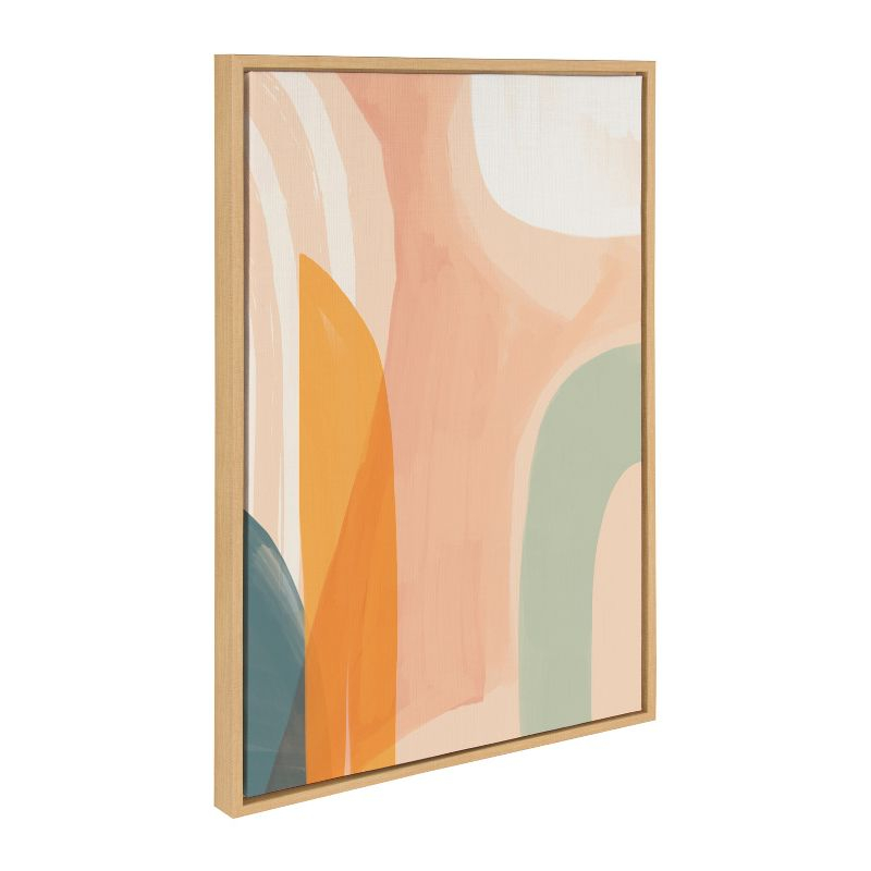 Kate and Laurel Sylvie Sunrise Over Marrakesh Framed Canvas by Kate Aurelia Holloway, 23x33, Natural