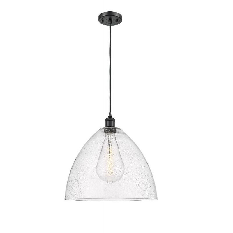 Innovations Lighting Bristol Glass 1 - Light Pendant in  Matte Black