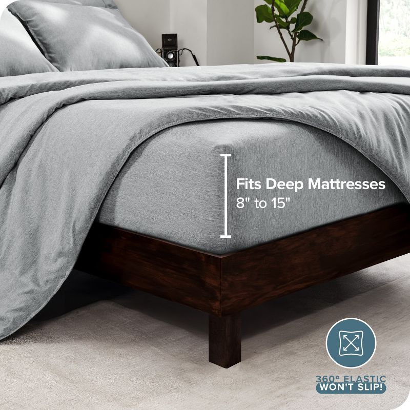 Full Double Brushed Bed in a Bag Heather Pewter by Bare Home