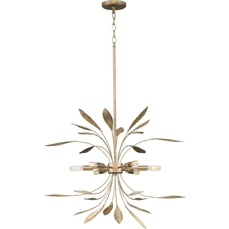 Progress Lighting Mariposa 6-Light Hanging Pendant, Antique Gold, Steel, Contemporary, No Shade