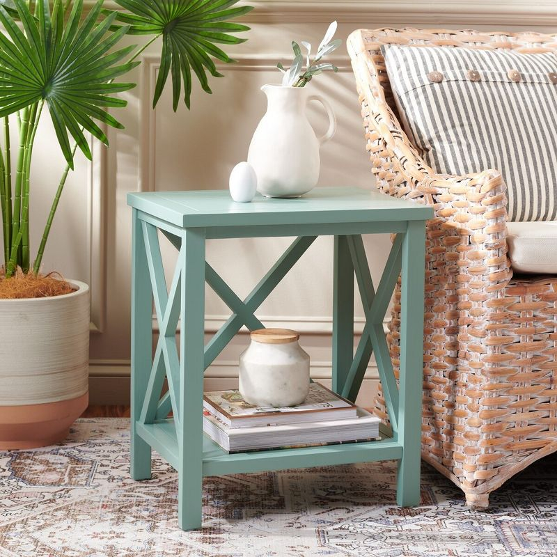 Candace End Table - Dusty Green - Safavieh.