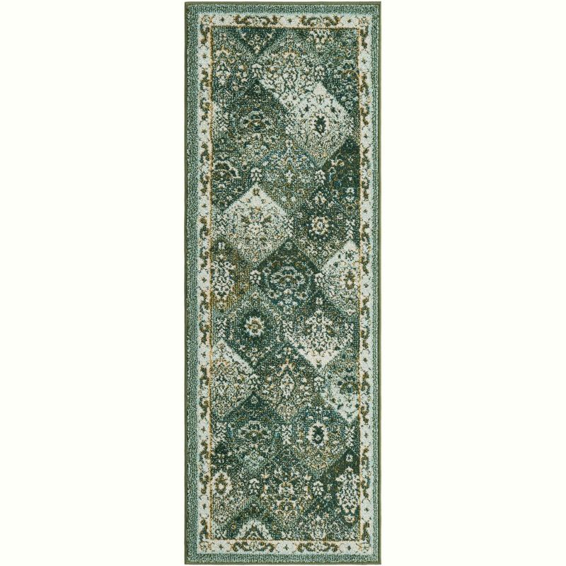 Unique Loom Penrose Collection Area Rug - Blake (2'  x 6' 1" Runner Green/Beige)