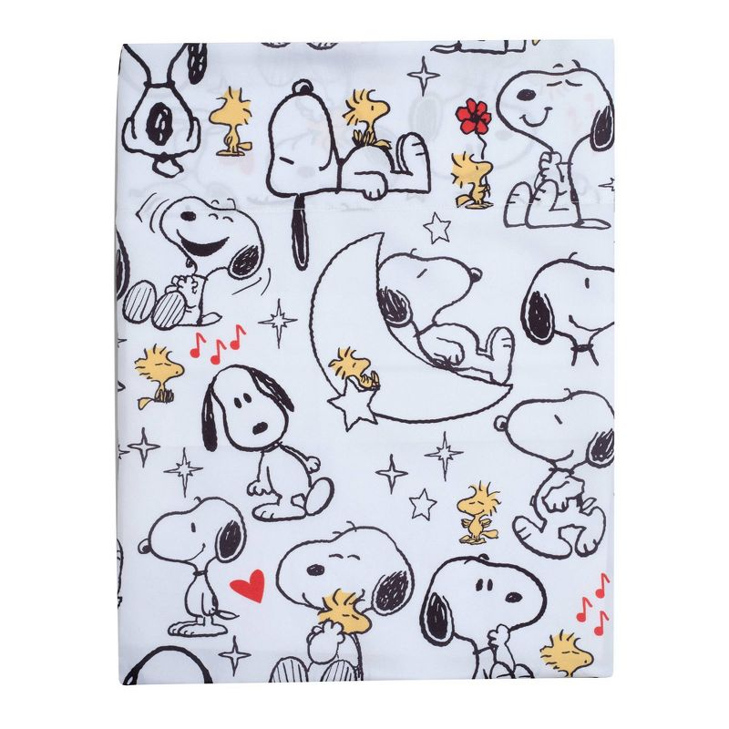 Lambs & Ivy 4pc Snoopy Love Toddler Bedding Set - Gray/Red/White