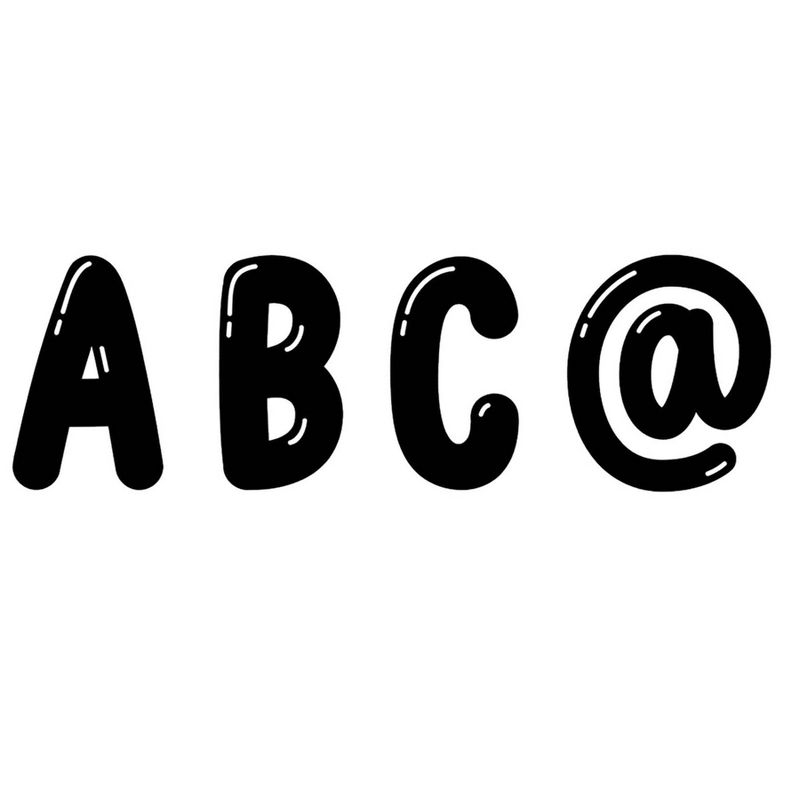 Creative Teaching Press 216 Piece Core Decor Bubble Letters Designer Letters Set