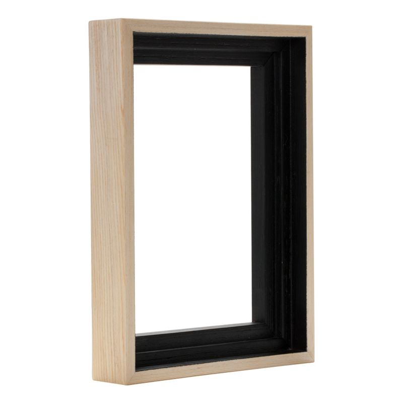 Creative Mark Illusions Floater Frame For 3/4" Deep Canvases - 16x20" Natural - Set of 6 - For Galleries & Home Decor - Wood Float Frame for Canvas