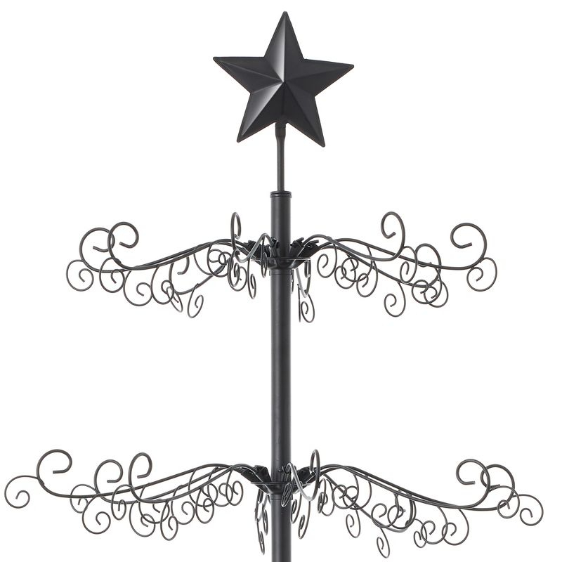 Casafield Ornament Display Stand - Metal Christmas Tree Ornament Holder, 6' Black