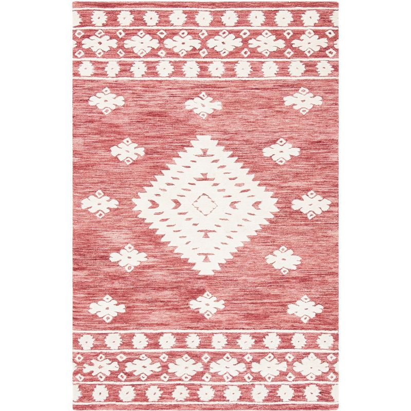 Aspen APN550 Hand Tufted Indoor Accent Rug - Rust/Ivory - 4'x6' - Safavieh