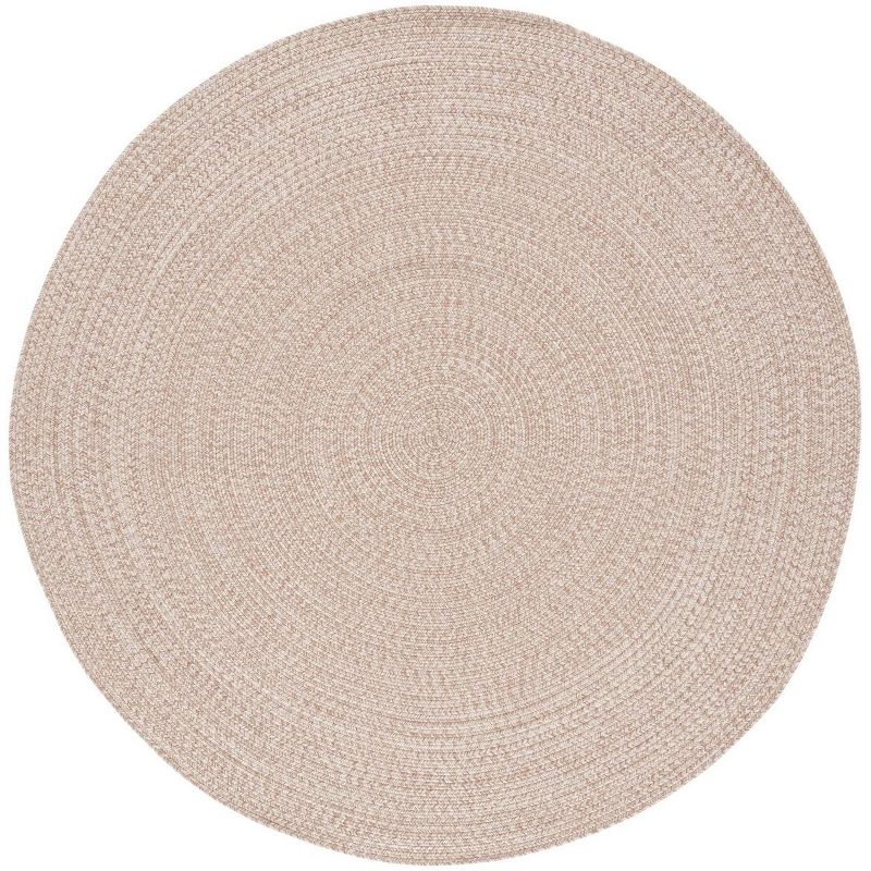 Braided BRA201 Hand Woven Indoor Machine Washable Area Rug - Natural - 6' Round - Safavieh