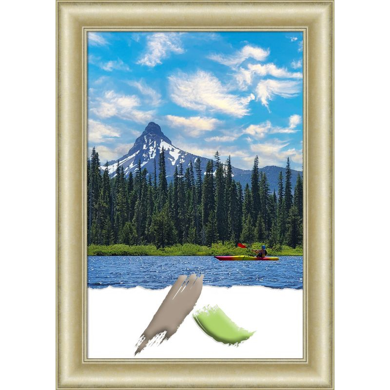 Amanti Art Textured Light Gold Picture Frame Opening Size 20x30 in.