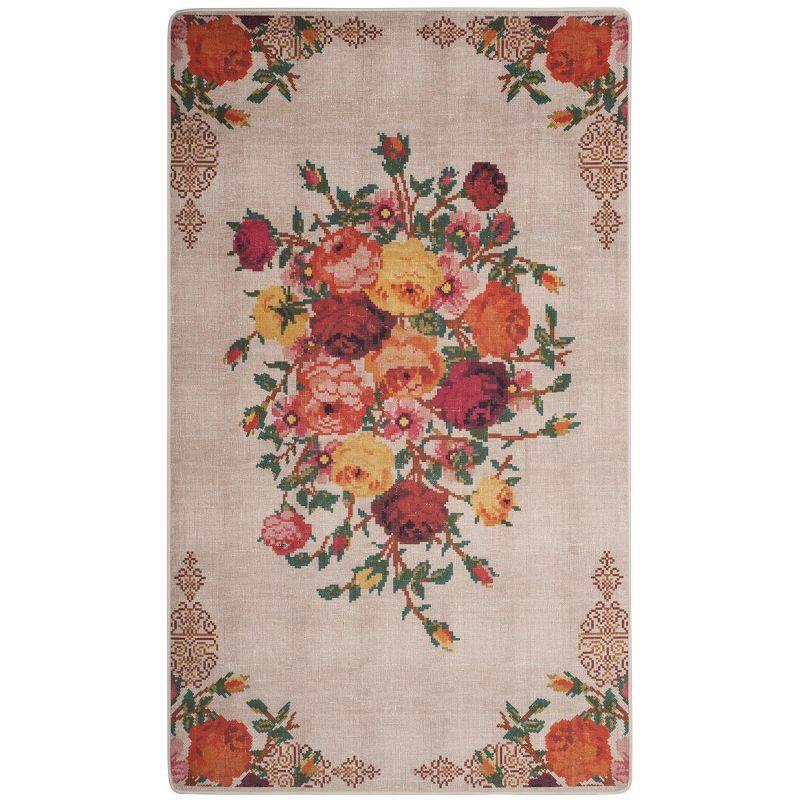 Daytona DAY115 Flat Weave Accent Rug - Cream/Orange - 3'x5' - Safavieh.