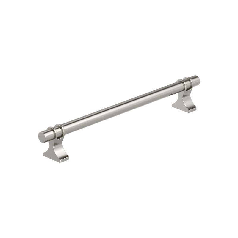 Amerock Davenport 7-9/16 inch (192mm) Center-to-Center Satin Nickel Cabinet Pull