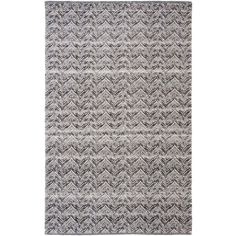 Kilim KLM401 Hand Woven Area Rug - Brown/Charcoal - 5'x8' - Safavieh