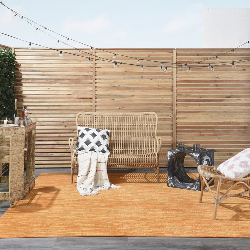 Nourison Essentials Easy Care Indoor Outdoor Area Rug - Sunburst 5' x Square