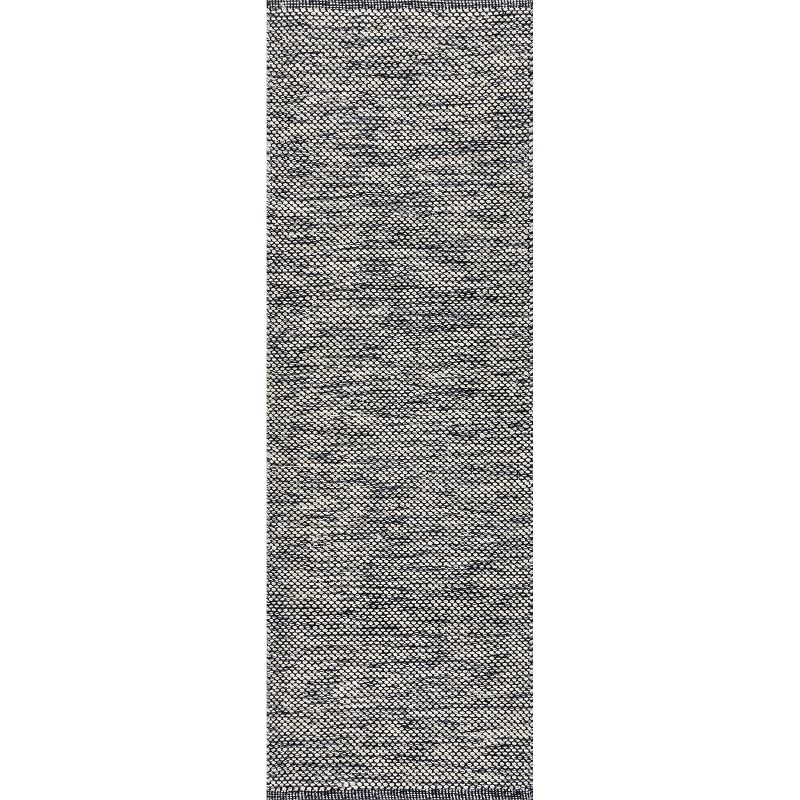 Nuloom Alessi Solid Farmhouse Cotton Kitchen Runner Indoor Area Rug - Hallway, Entryway, 2' 6" x 10', Gray
