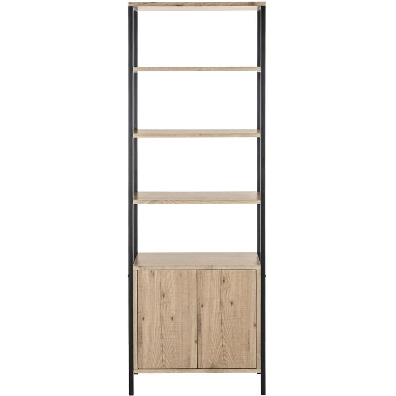 Natasha Etagere - FOX4273 - Oak/Black - Safavieh Couture