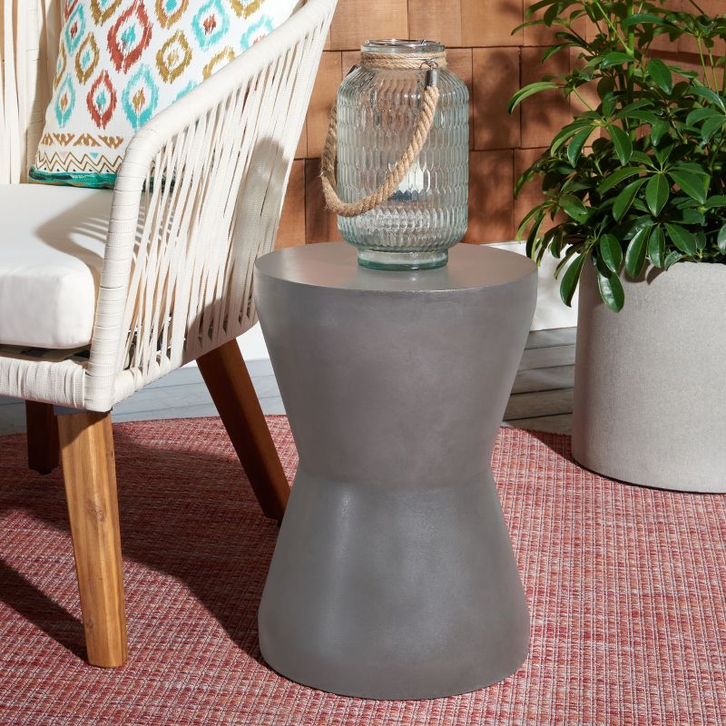 Torre Accent Stool - Indoor/Outdoor - VNN1001 - Gray - Safavieh