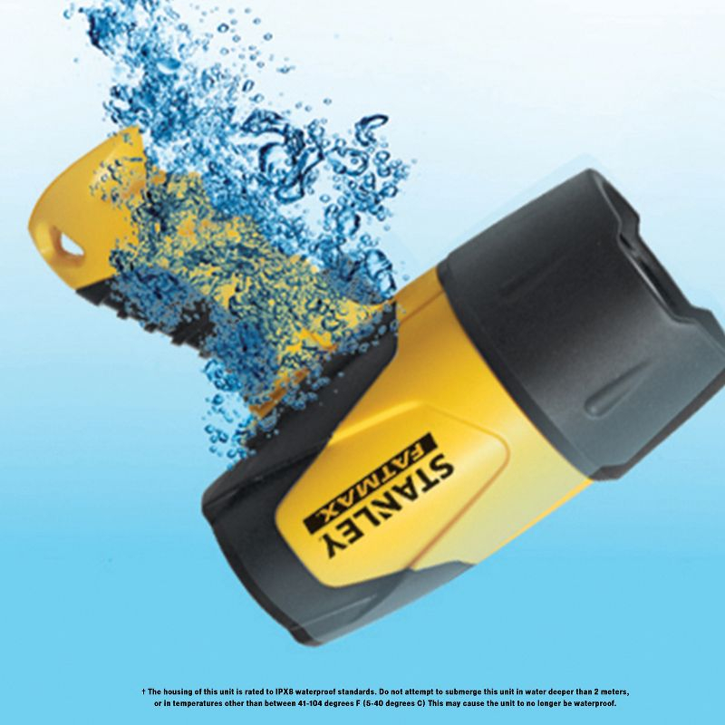 Stanley Tools FATMAX® Waterproof 520-Lumen Rechargeable LED Spotlight, FL5W10 in Yellow