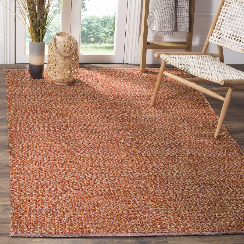 Montauk MTK602 Hand Woven Indoor Area Rug - Orange/Multi - 4'x6' - Safavieh.