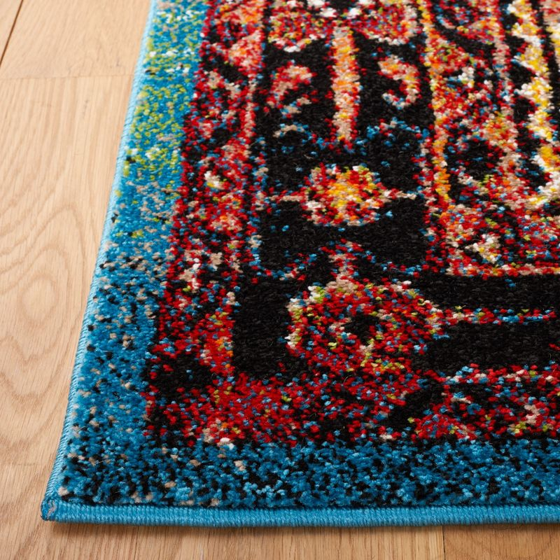Vintage Hamadan VTH202 Power Loomed Accent Rug - Blue/Black - 2'7"x5' - Safavieh.