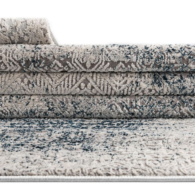 Unique Loom Finsbury Collection Area Rug - Sarah (7'  x 10' Rectangle Blue/Ivory)