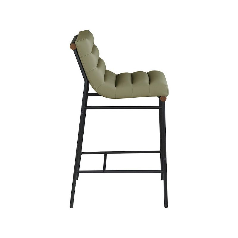 Meridian Furniture,Burke Green Vegan Leather Counter Stool