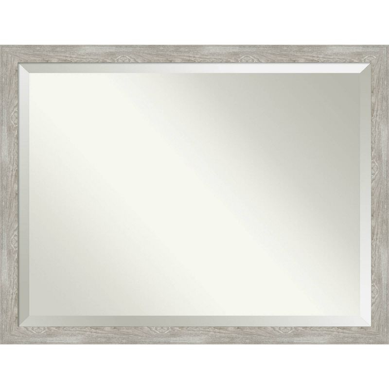 44" x 34" Dove Narrow Framed Wall Mirror Graywash - Amanti Art: Modern Beveled, Entryway Decor, No Assembly Required