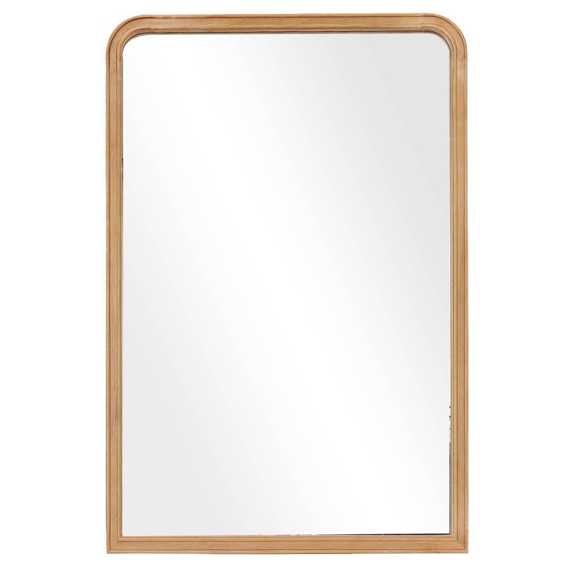 WallBeyond 20"x30" Farm Wall Mirror-C Natural Wood