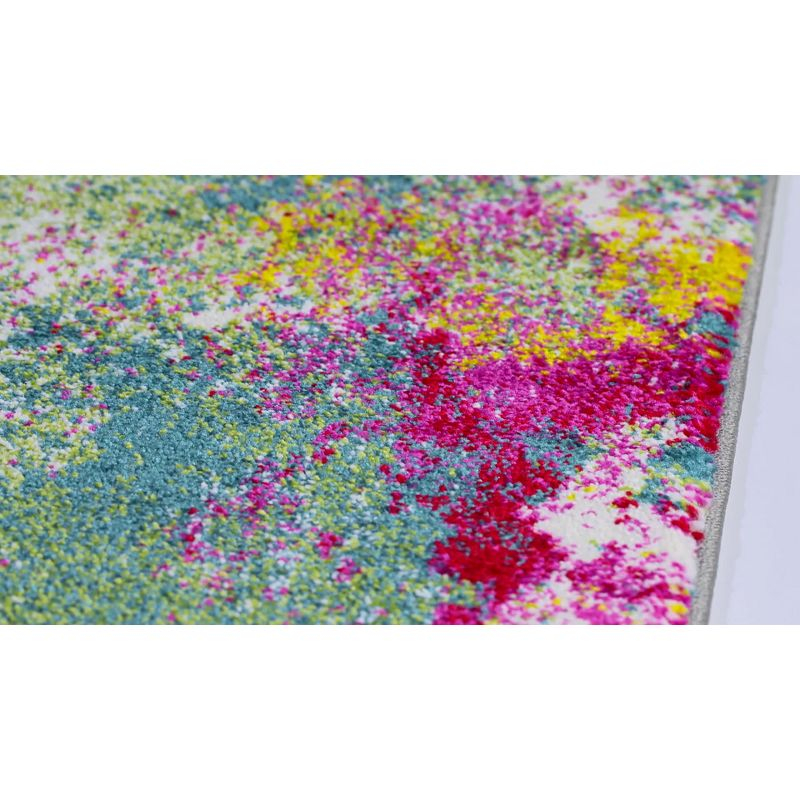 Watercolor WTC697 Power Loomed Indoor Area Rug - Green/Fuchsia - 5'3"x5'3" - Safavieh