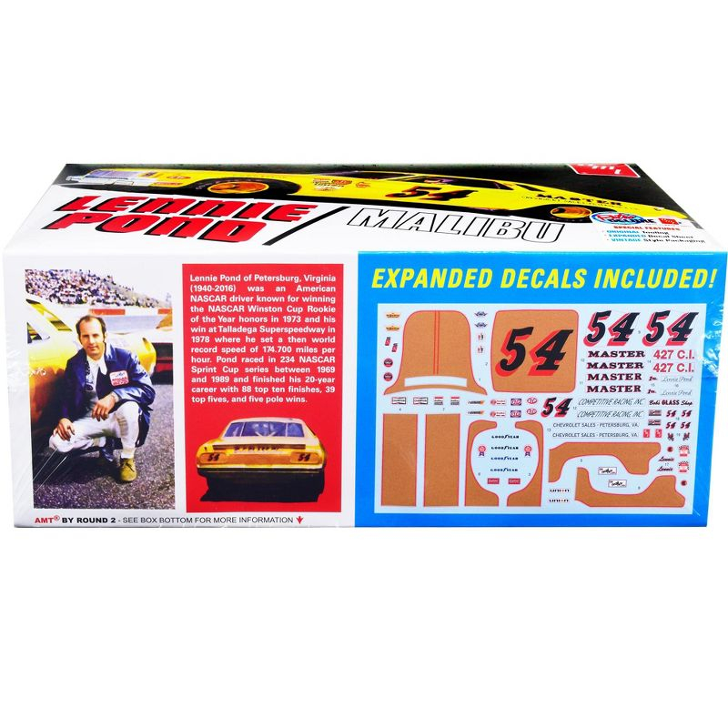 Skill 2 Model Kit 1974 Chevrolet Malibu Stock Car #54 Lennie Pond 1/25 Scale Model by AMT