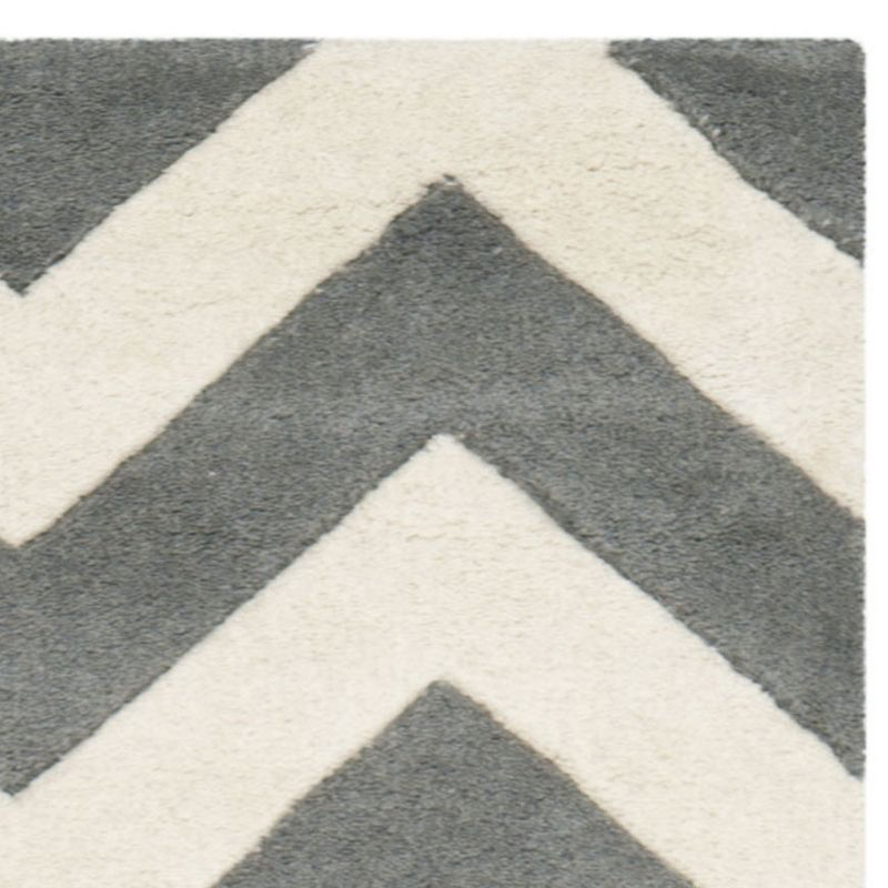 Chatham CHT715 Tufted Indoor Runner Rug - Dark Grey/Ivory - 2'3"x13' - Safavieh