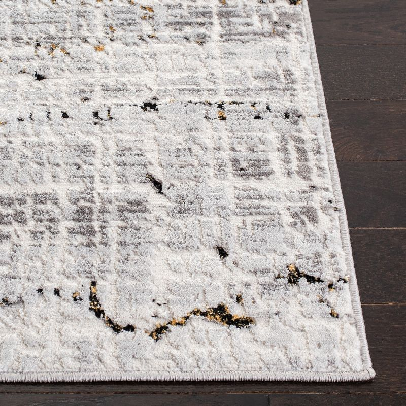Amelia ALA248 Power Loomed Area Rug - Grey/Gold - 4'5"x6'5" - Safavieh.