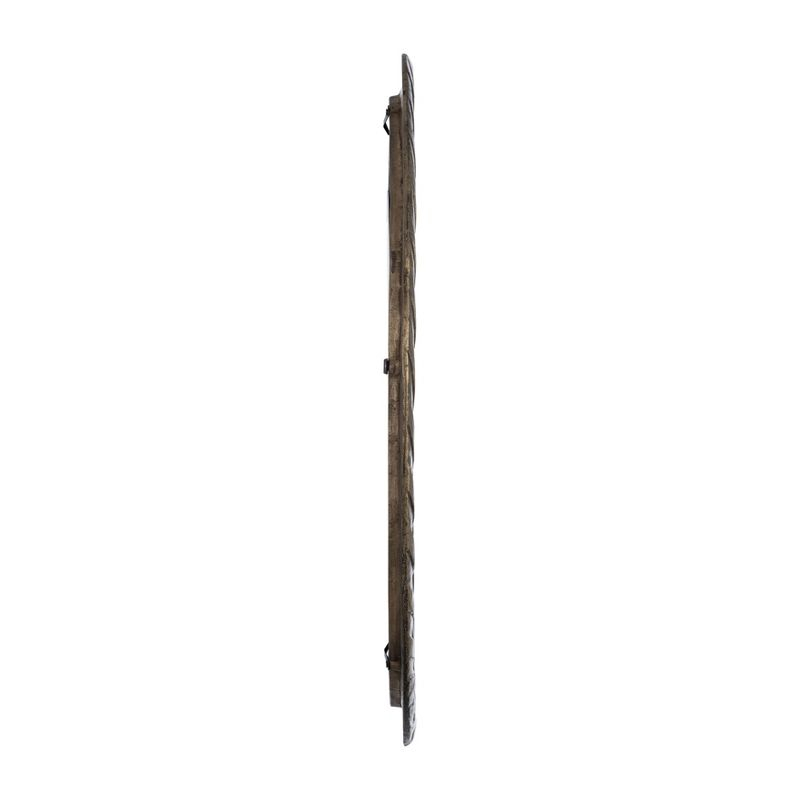 SAGEBROOK HOME 29" Metal Hurricane Pattern Mirror Bronze: Contemporary Style, Hand-Painted, Wall Mounted