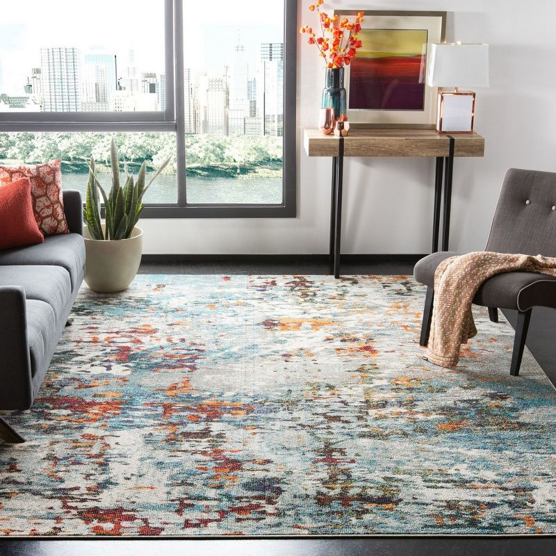 Madison MAD471 Power Loomed Indoor Area Rug - Grey/Blue - 8'x10' - Safavieh
