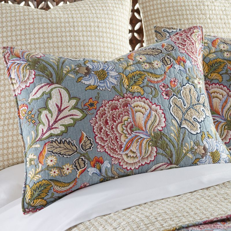 Angelica Floral Quilt Set - Full/Queen Quilt and Two Standard Pillow Shams  - Levtex Home