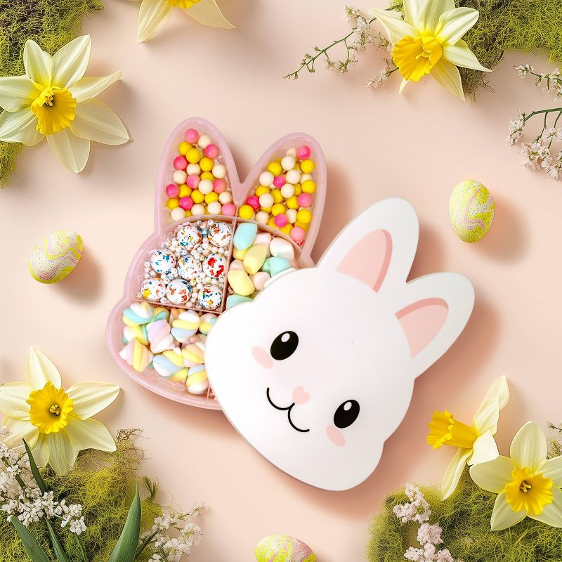 Cook With Color Bunny Snack Box Food Storage Container Pink